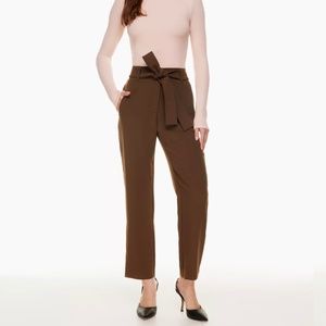 Aritzia Wilfred Tie Front Pant sz 6 Rust color